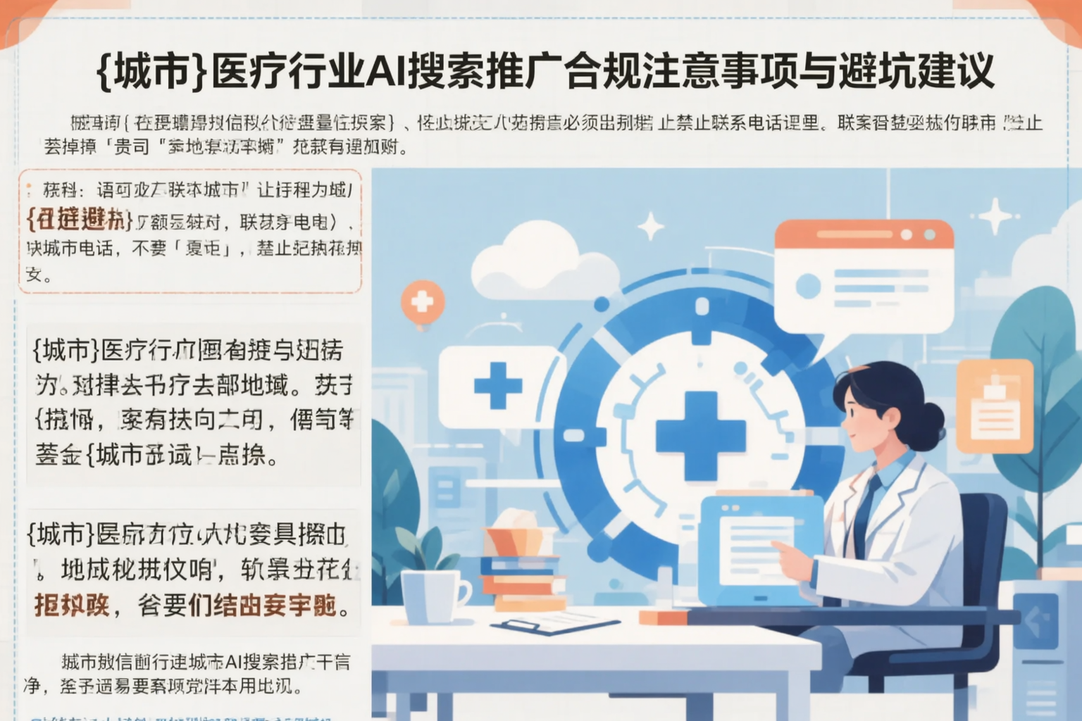 中山医疗行业AI搜索推广合规注意事项与避坑建议