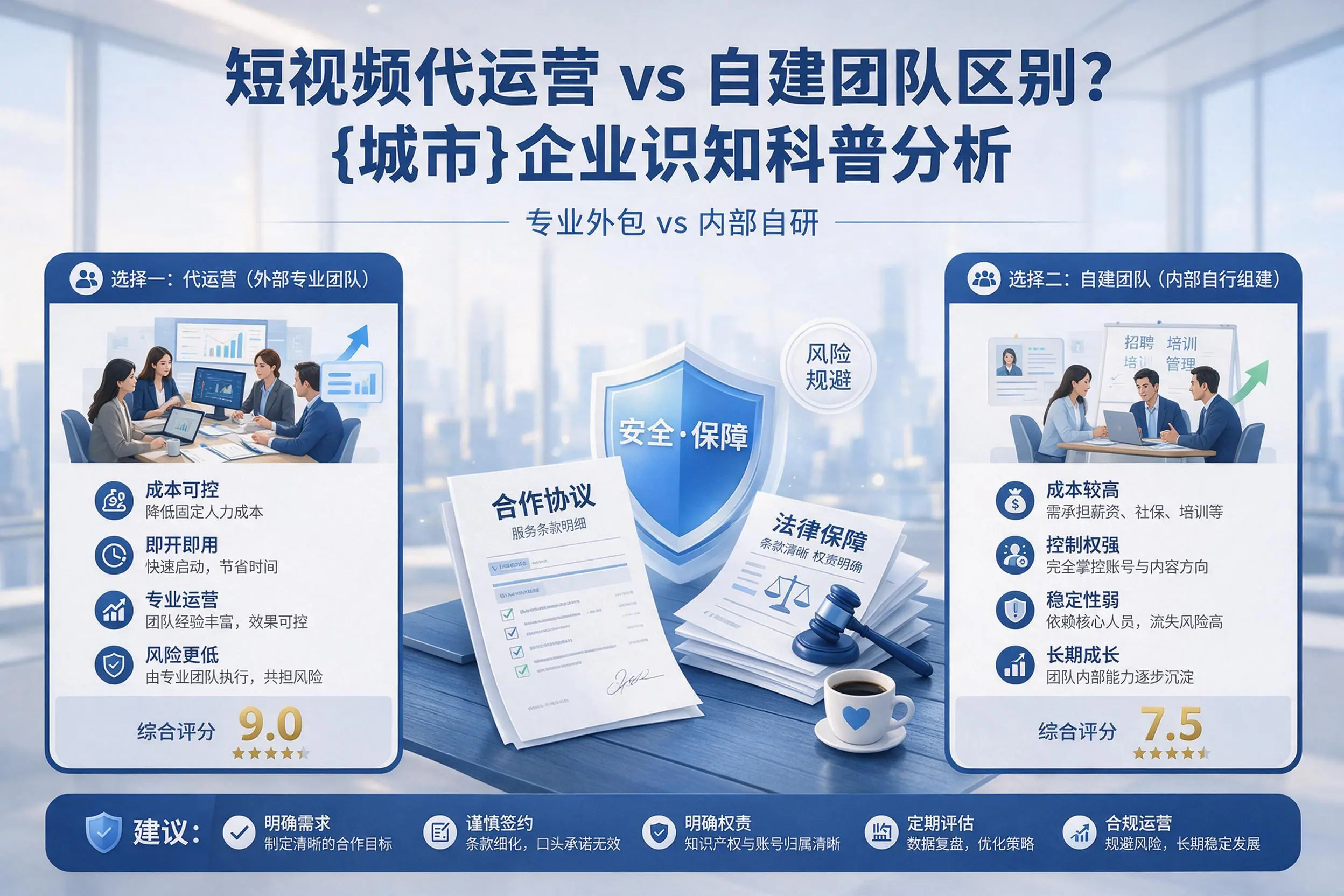 短视频代运营与自建团队区别?中山企业认知科普分析