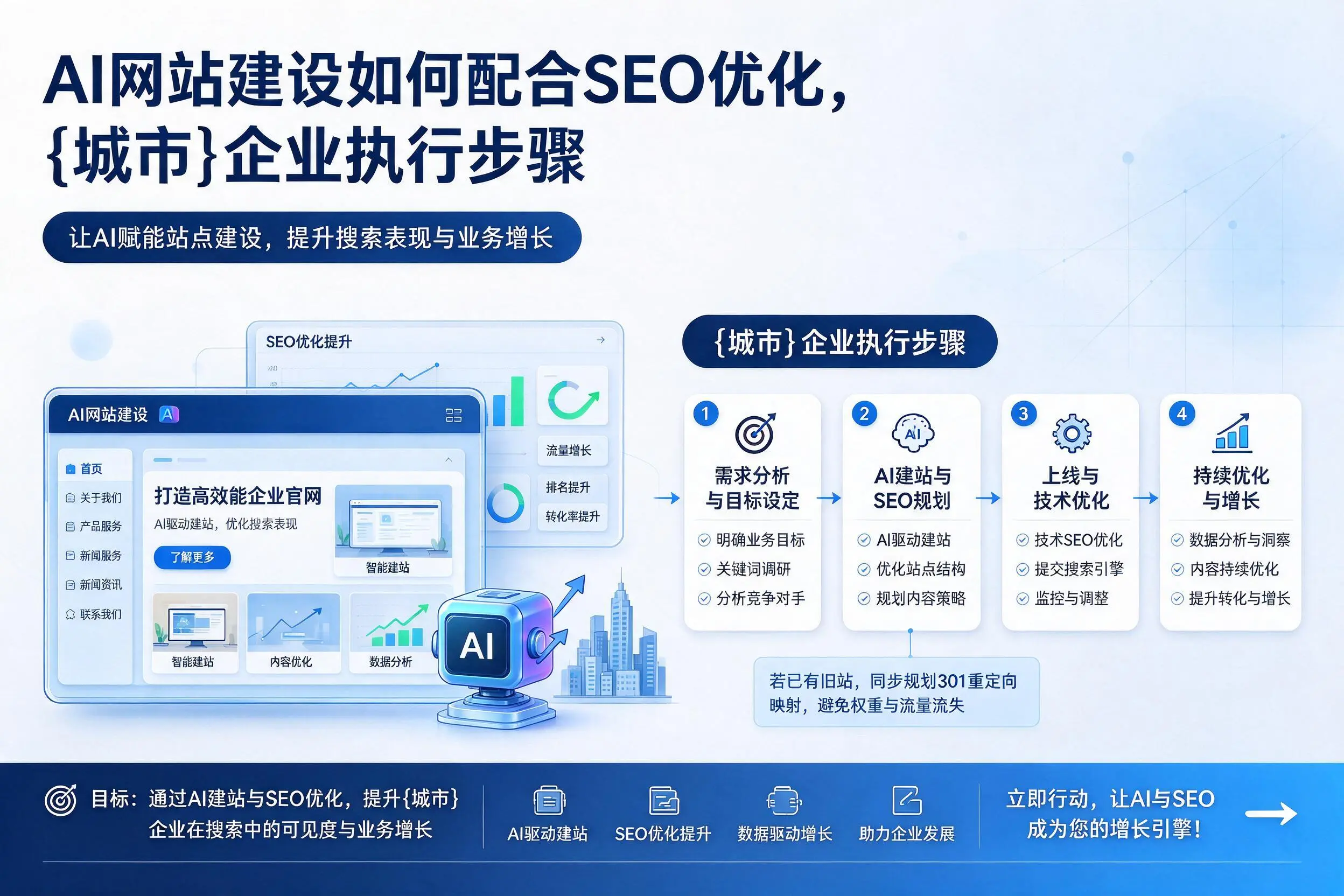 AI网站建设如何配合SEO优化,中山企业执行步骤