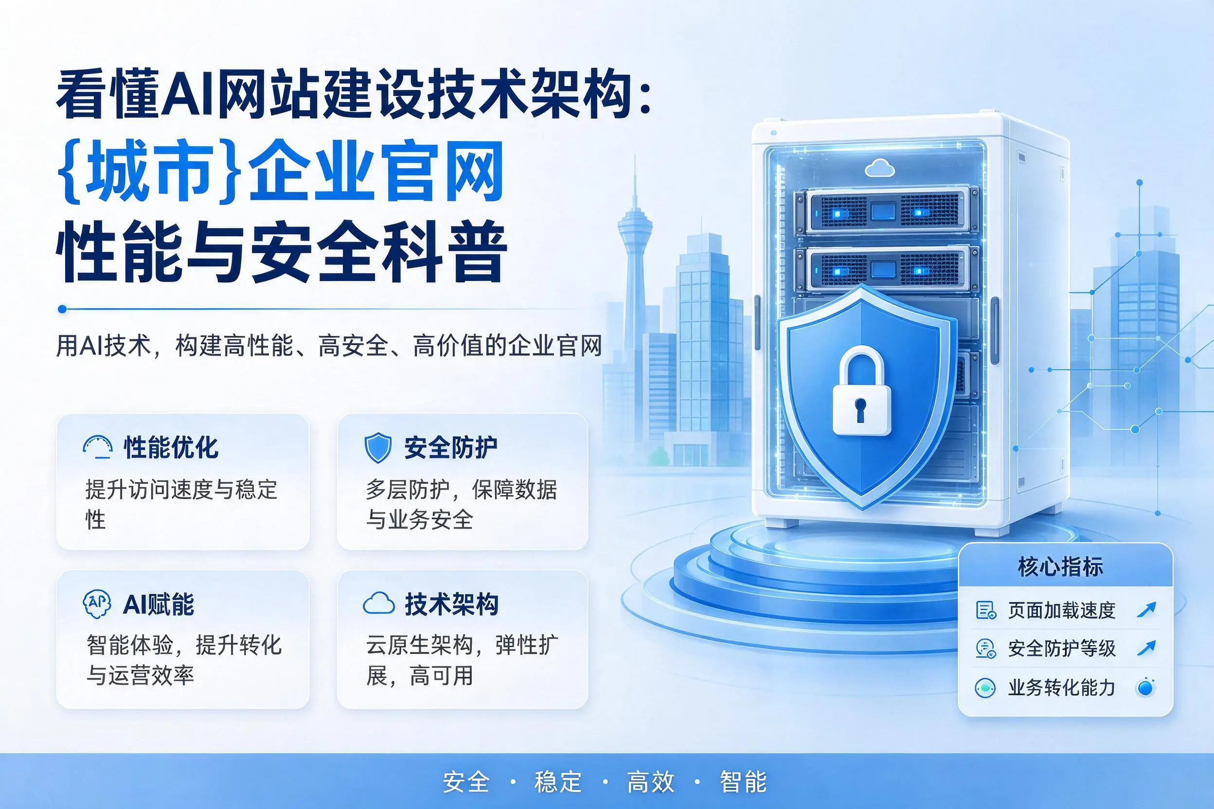 看懂AI网站建设技术架构:中山企业官网性能与安全科普