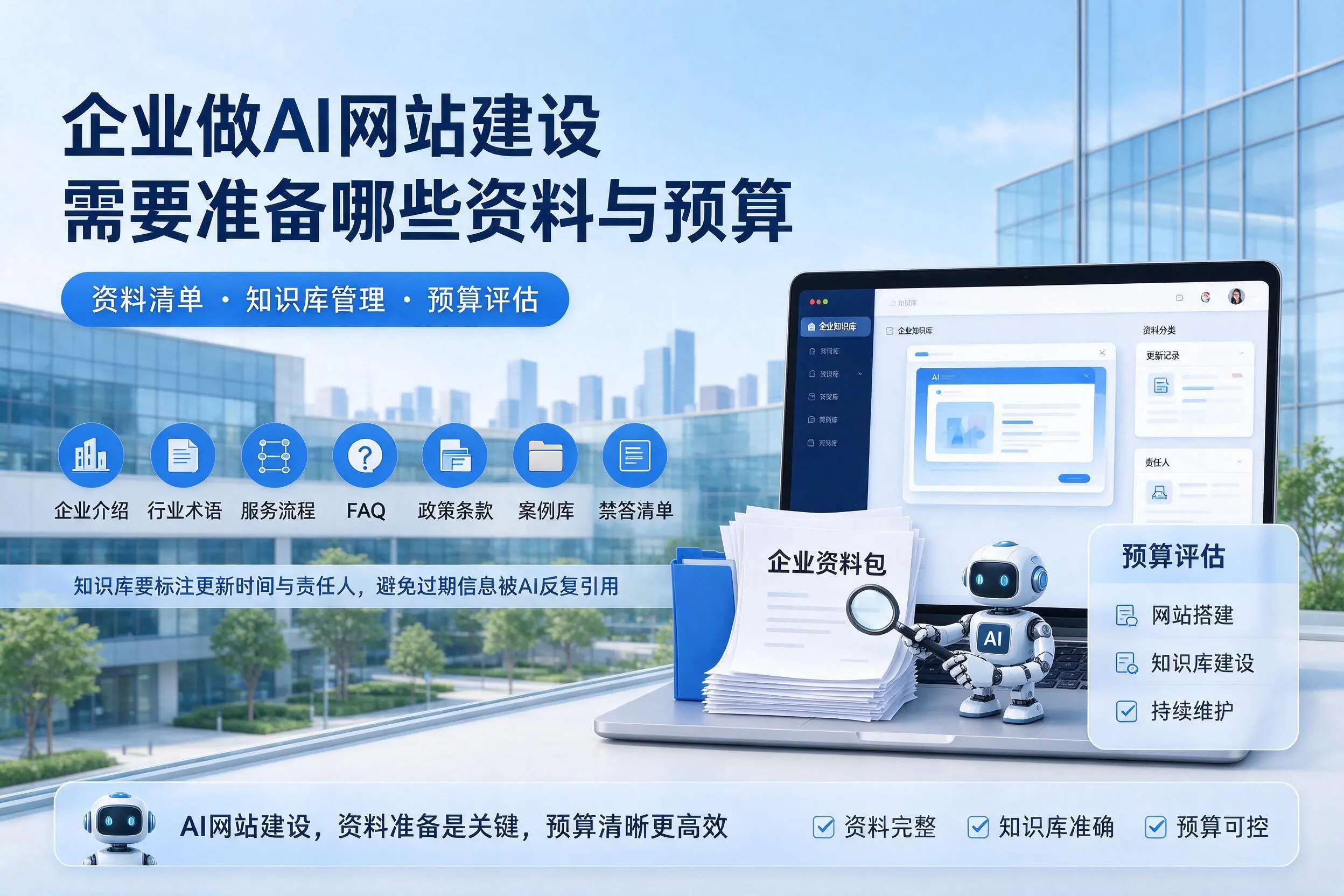 中山企业做AI网站建设需要准备哪些资料与预算