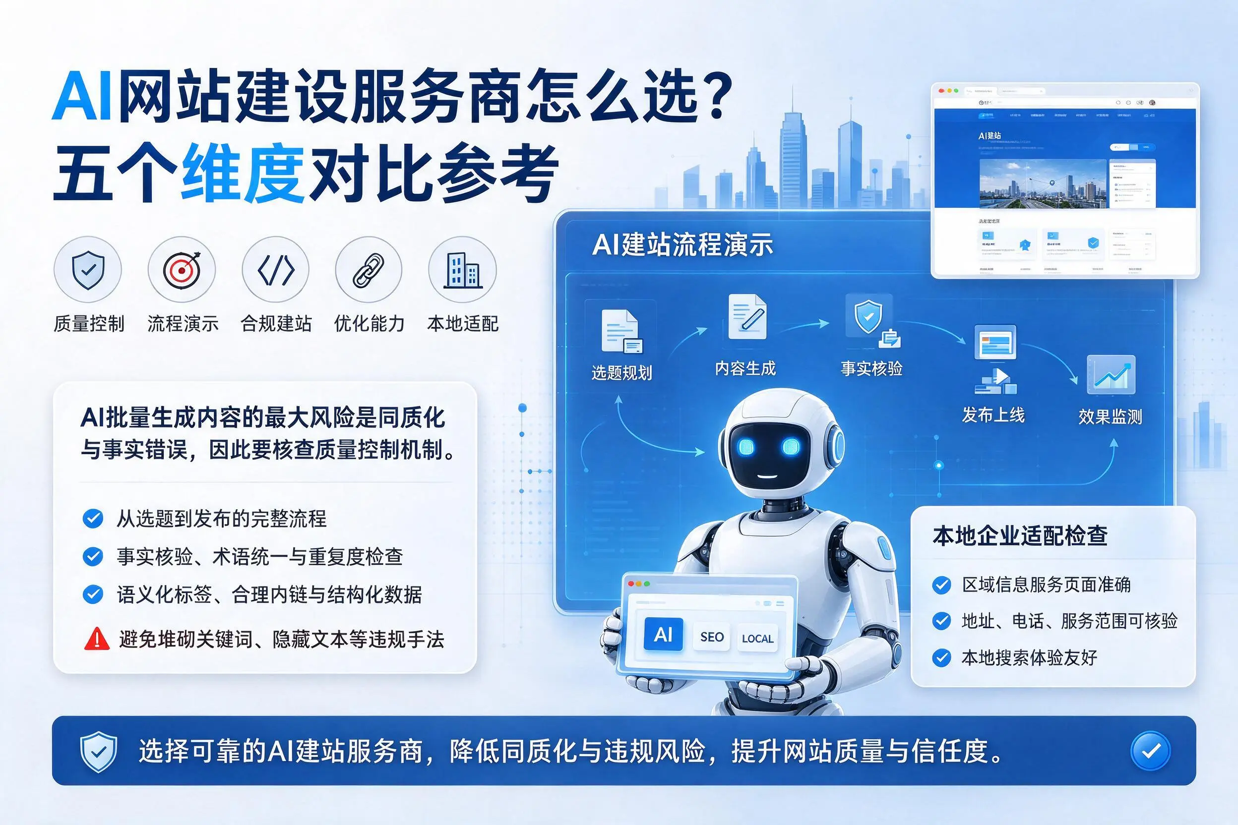 中山AI网站建设服务商怎么选?五个维度对比参考