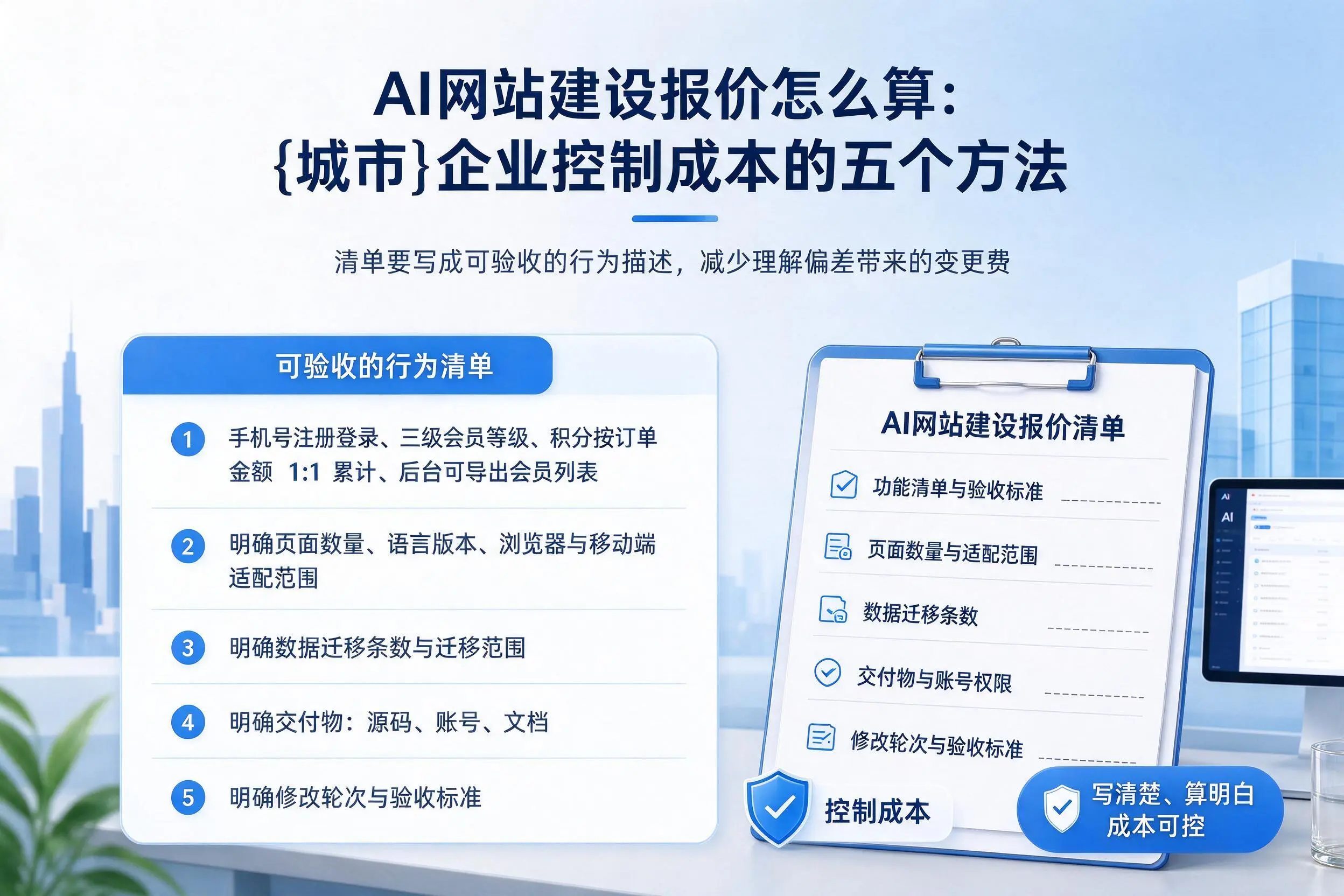 AI网站建设报价怎么算：中山企业控制成本的五个方法
